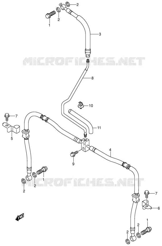 DURITE DE FREIN AVANT Suzuki QUAD 400 QUADSPORT 2006  LT-Z400K6(E3/E28)