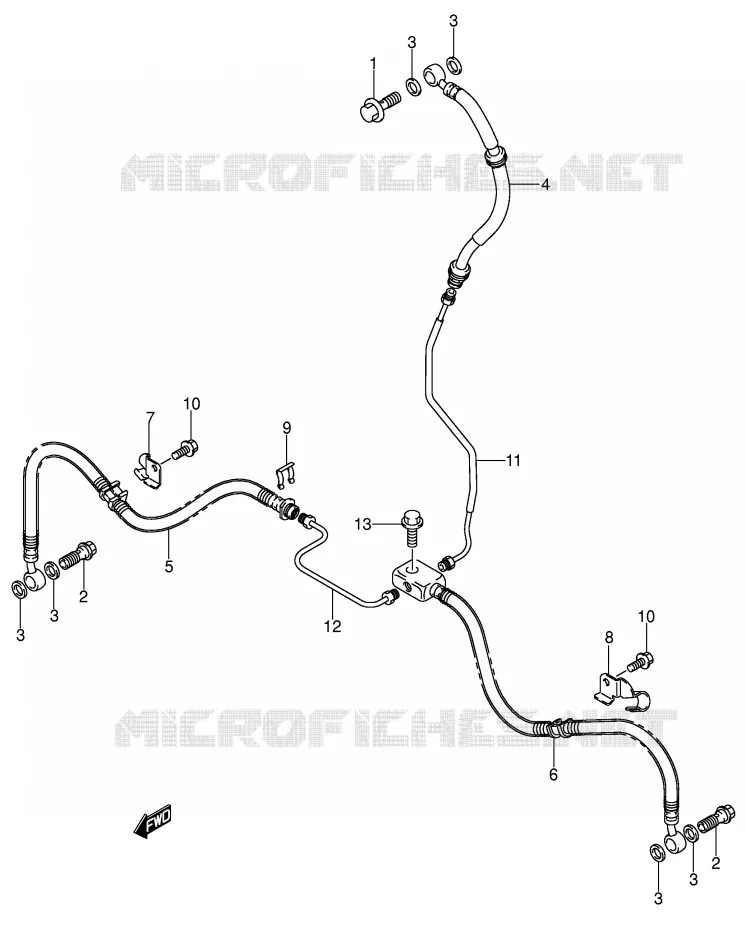 DURITE DE FREIN AVANT Suzuki QUAD 500 VINSON 2007  LT-F500FK7(P28/P33)