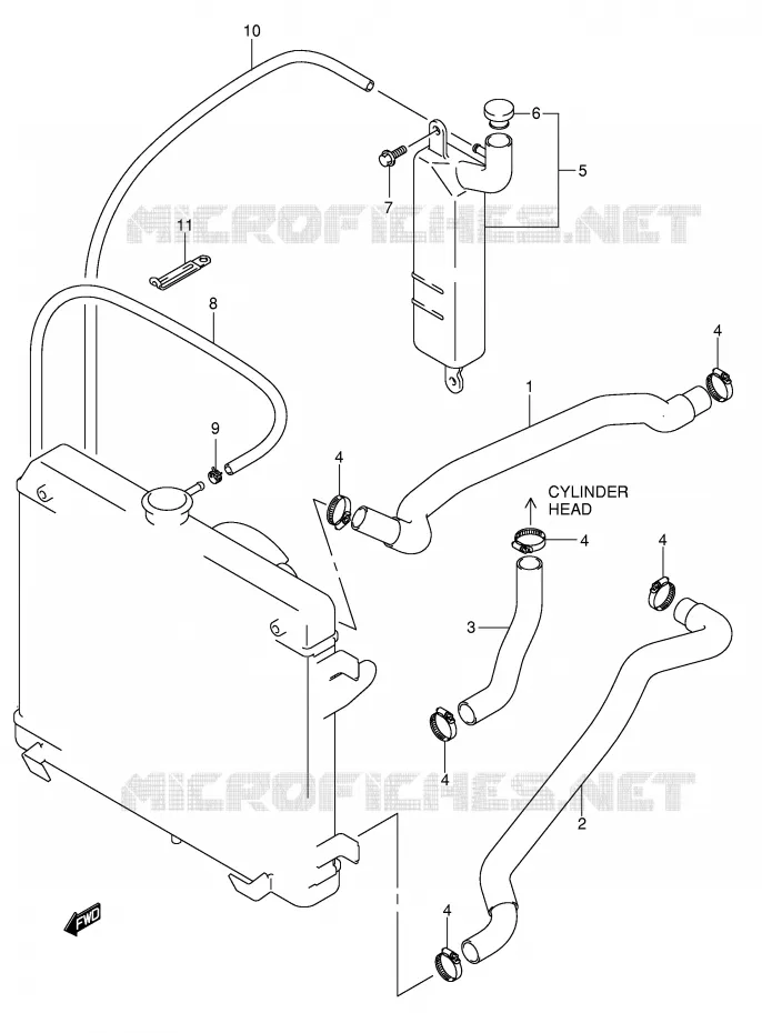 DURITE DE RADIATEUR Suzuki QUAD 500 VINSON 2006  LT-A500FK6(P24)
