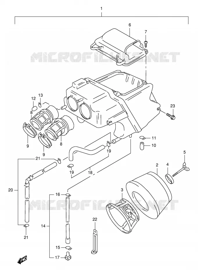 FILTRE A AIR Suzuki MOTO 650 FREEWIND 1998  XF650UW(E2)