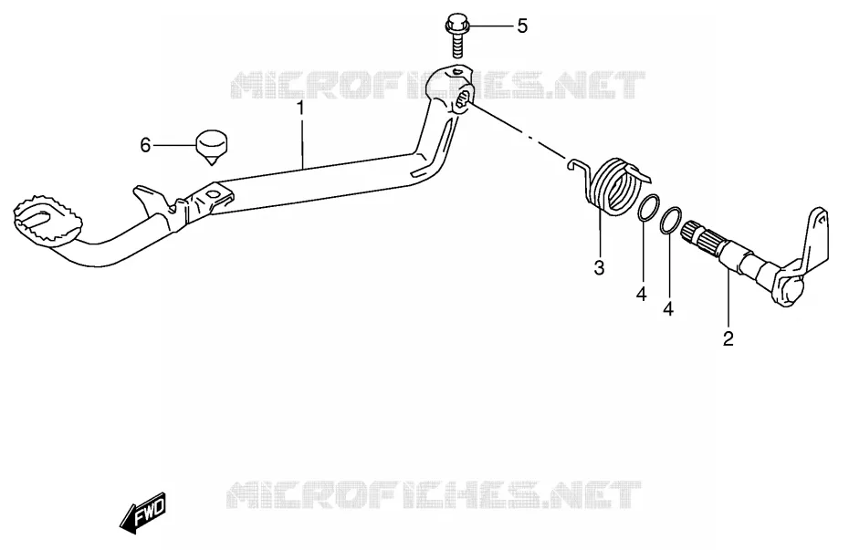 FREIN ARRIERE Suzuki QUAD 160 OZARK 2003  LT-F160K3(P24)