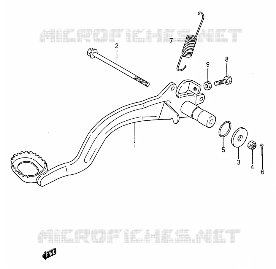 FREIN ARRIERE Suzuki QUAD 250 KINGQUAD 1991  LT-F4WDM(E28)