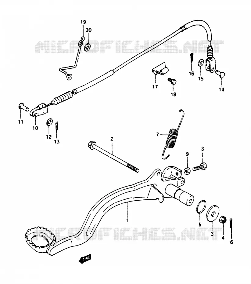 FREIN ARRIERE Suzuki QUAD 250 OZARK 1997  LT-F250V