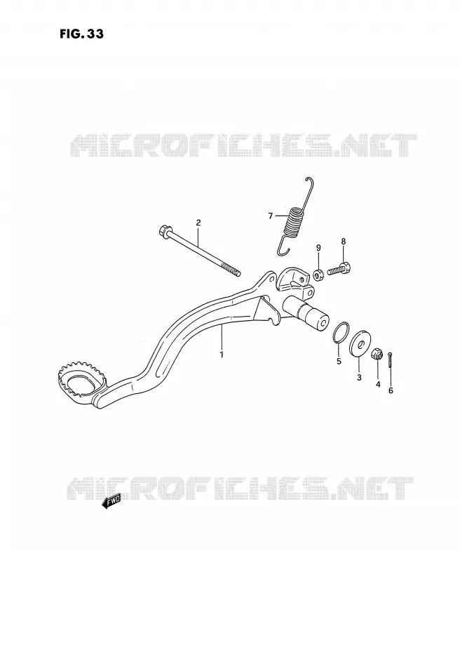 FREIN ARRIERE Suzuki QUAD 300 KINGQUAD 1993  LT-F4WDXP(E3)