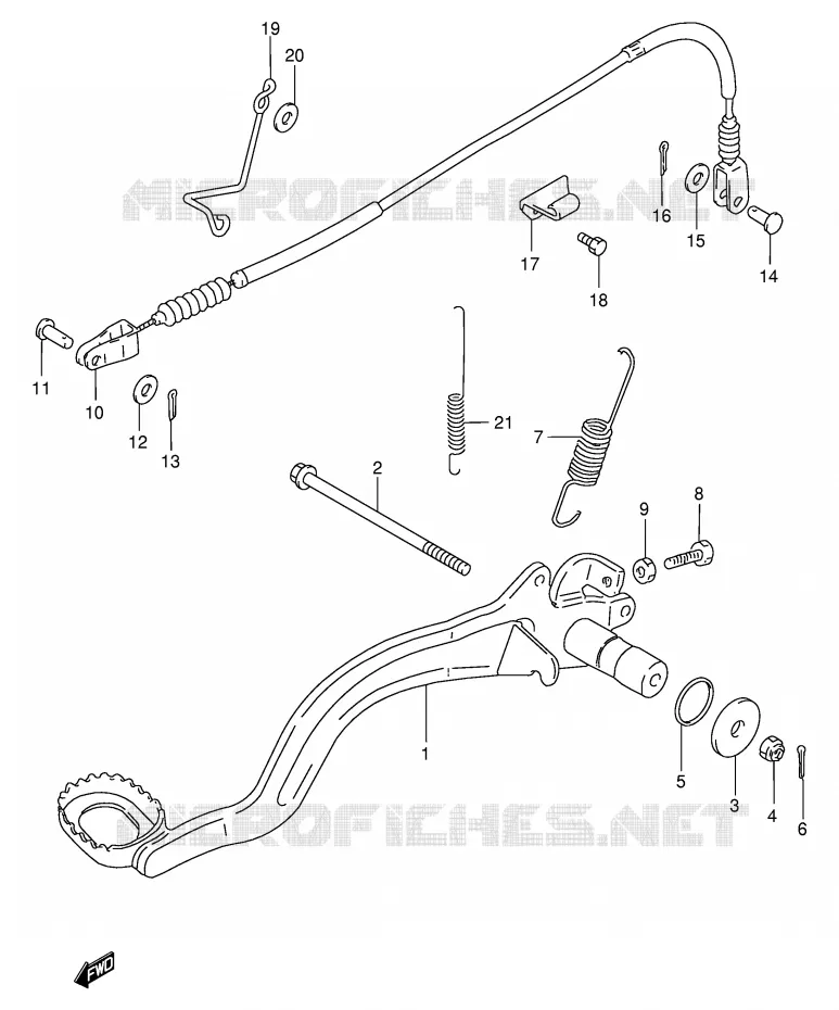FREIN ARRIERE Suzuki QUAD 300 KINGQUAD 2002  LT-F300FK2(E24)