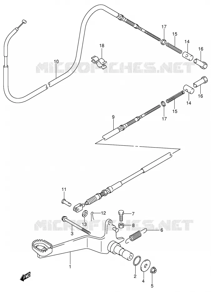 FREIN ARRIERE Suzuki QUAD 400 EIGER 2007  LT-F400FK7(P24)