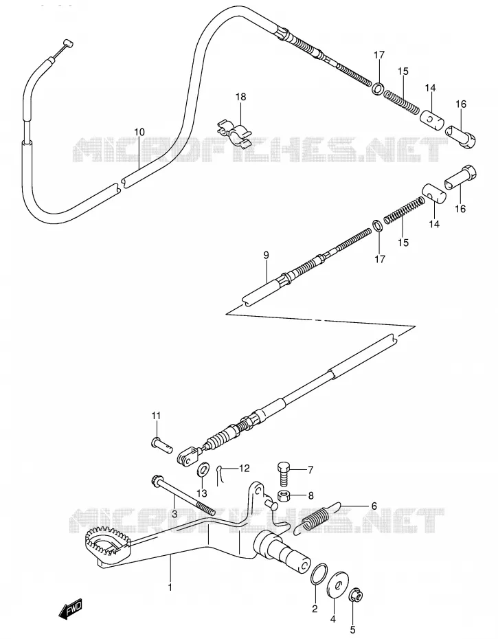 FREIN ARRIERE Suzuki QUAD 400 EIGER 2007  LT-F400FK7(P3/P28)