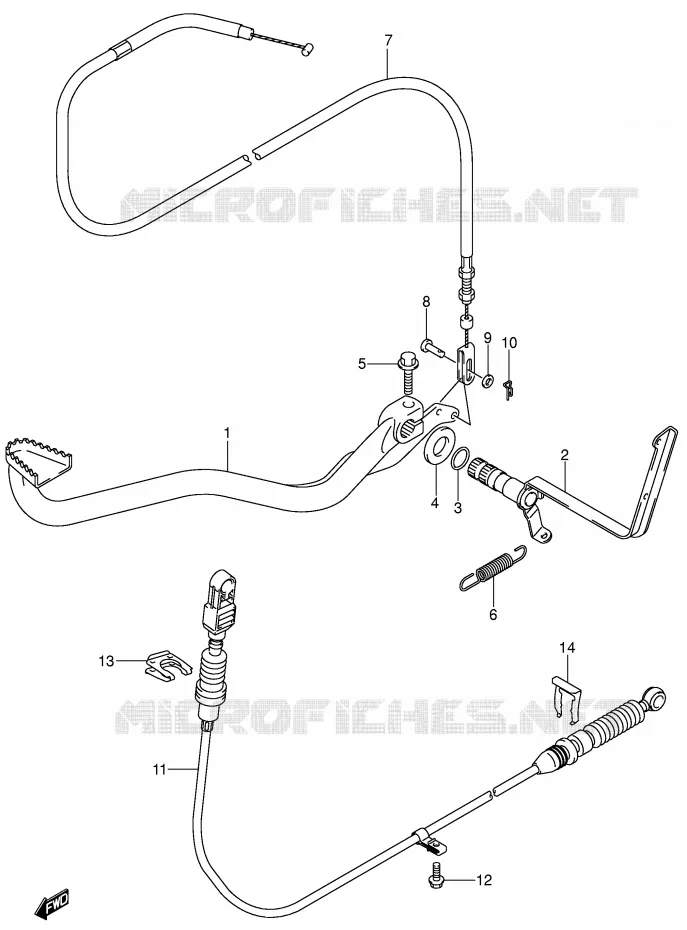 FREIN ARRIERE Suzuki QUAD 500 KINGQUAD 2006  LT-A500FK6(P28/P33)