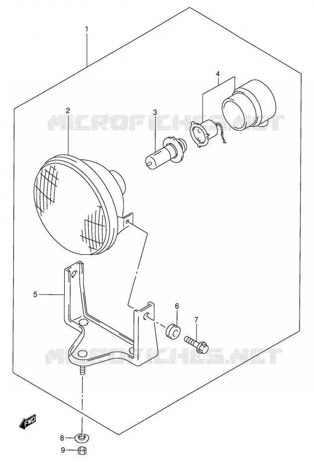 PHARE Suzuki QUAD 250 OZARK 1999  LT-F250FX(E24)