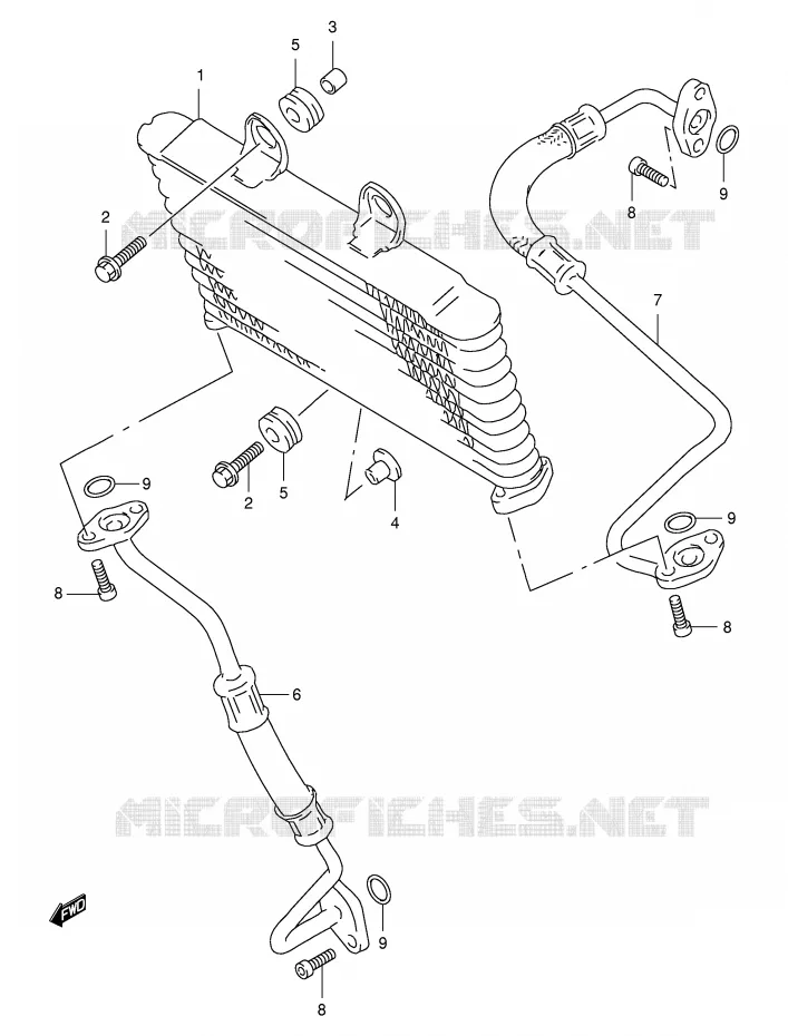 RADIATEUR D'HUILE Suzuki MOTO 650 FREEWIND 2001  XF650K1(E2)