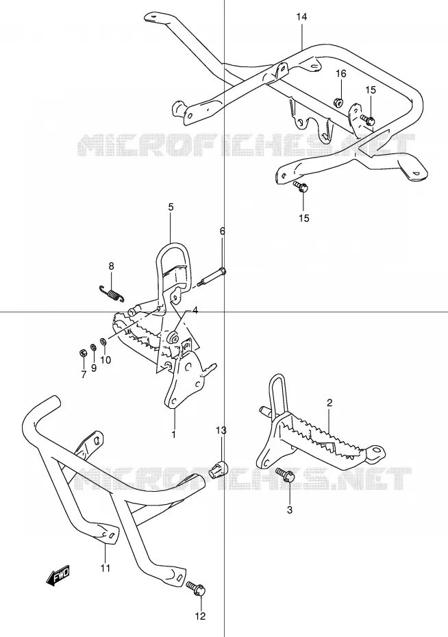 REPOSE PIED Suzuki QUAD 160 OZARK 2000  LT-F160Y(P24)