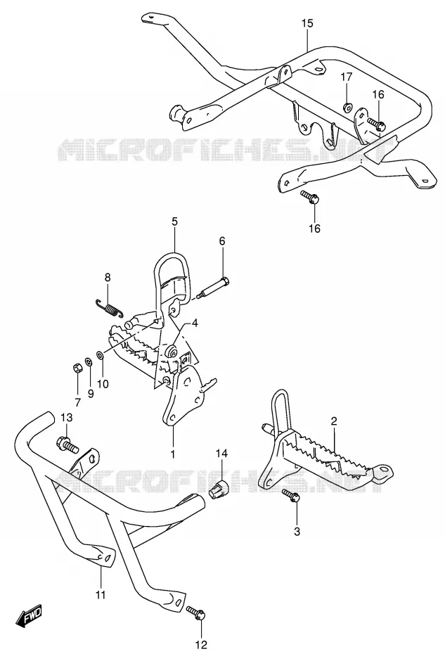 REPOSE PIED Suzuki QUAD 160 OZARK 2003  LT-F160K3(P28)