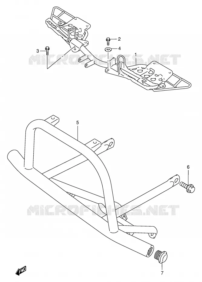 REPOSE PIED Suzuki QUAD 250 OZARK 2001  LT-F250K1(E24)