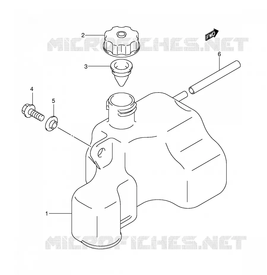 RESERVOIR D'HUILE Suzuki QUAD 50 MINIQUAD-SPORT 2005  LT-A50K5(P2)