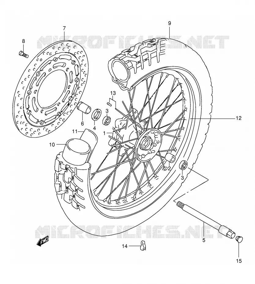 ROUE AVANT Suzuki MOTO 650 FREEWIND 2000  XF650Y(E2)