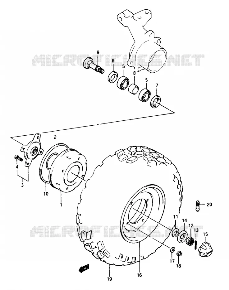 ROUE AVANT Suzuki QUAD 250 OZARK 1997  LT-F250V