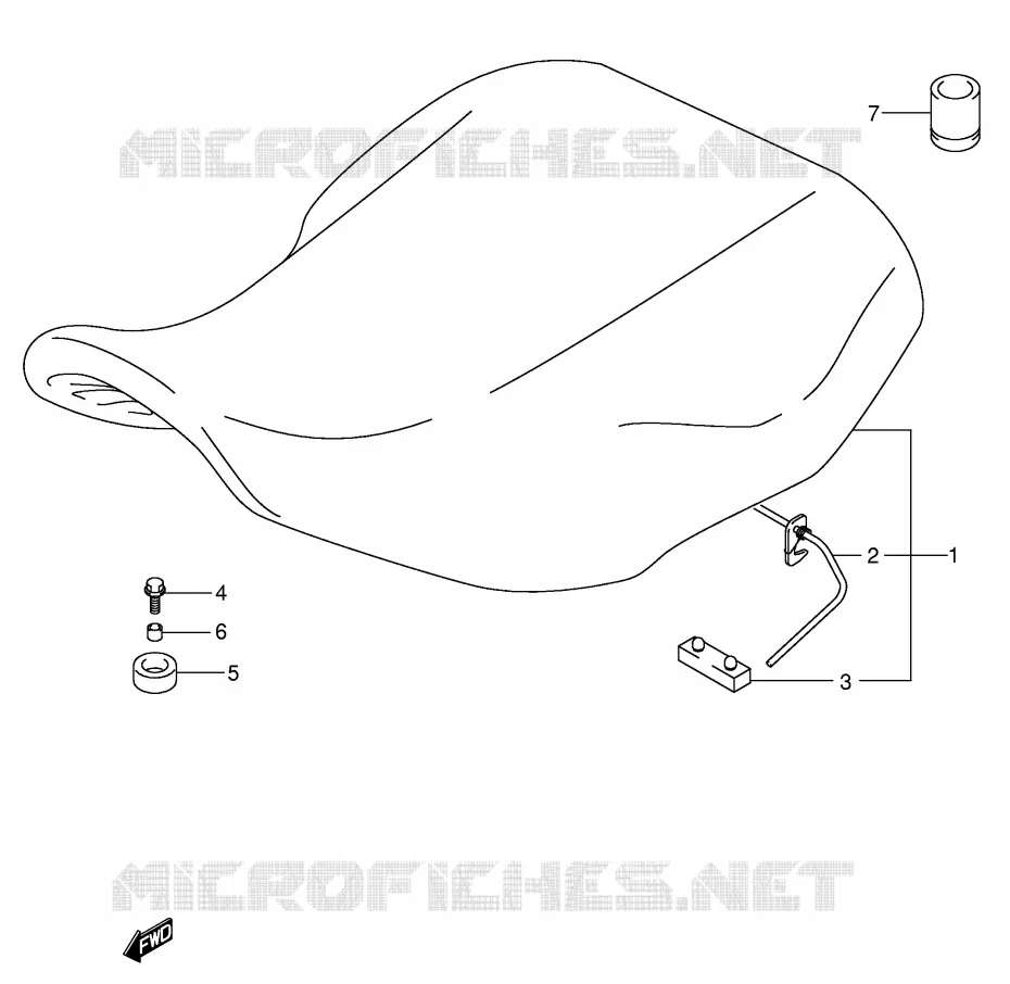 SELLE Suzuki QUAD 500 KINGQUAD 2002  LT-A500FK2(E3/E28)