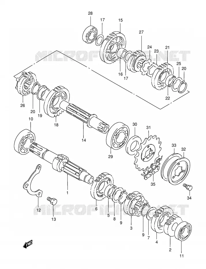TRANSMISSION Suzuki MOTO 650 FREEWIND 2000  XF650Y(E2)