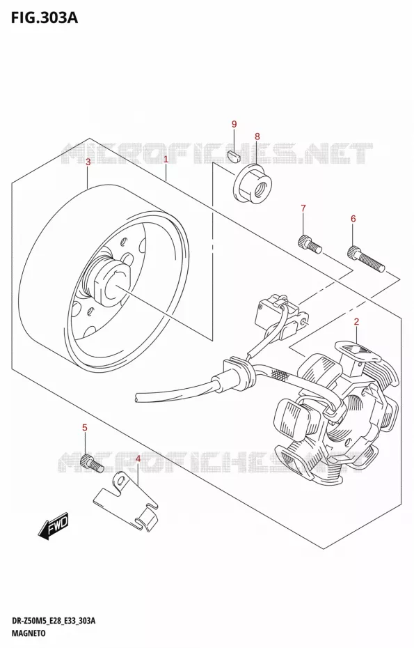 ALLUMAGE ROTOR - STATOR Suzuki MOTO 50 DR 2025  DR-Z50 2025 M5 (E28)