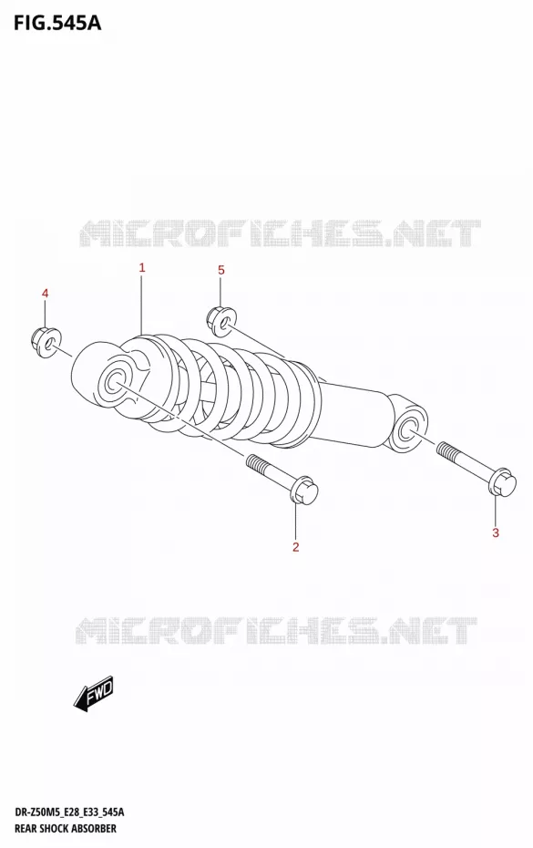 AMORTISSEUR ARRIERE Suzuki MOTO 50 DR 2025  DR-Z50 2025 M5 (E28)