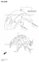 GARDE BOUE ARRIERE (VL800:L8:E03) pour Suzuki BOULEVARD 800 2018