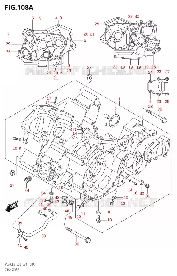 CARTERS MOTEUR Suzuki MOTO 800 BOULEVARD 2018  VL800 2018 L8 (E28)