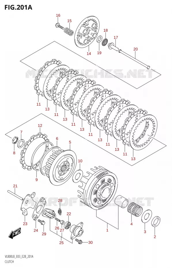 EMBRAYAGE Suzuki MOTO 800 BOULEVARD 2018  VL800 2018 L8 (E28)