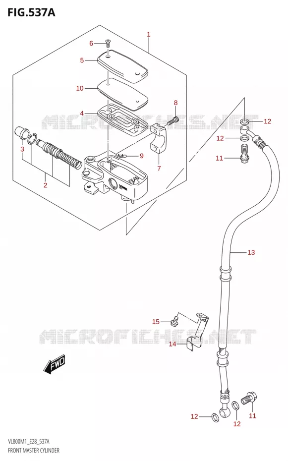 MAITRE CYLINDRE AVANT Suzuki MOTO 800 BOULEVARD 2021  VL800 2021 M1 (E28)