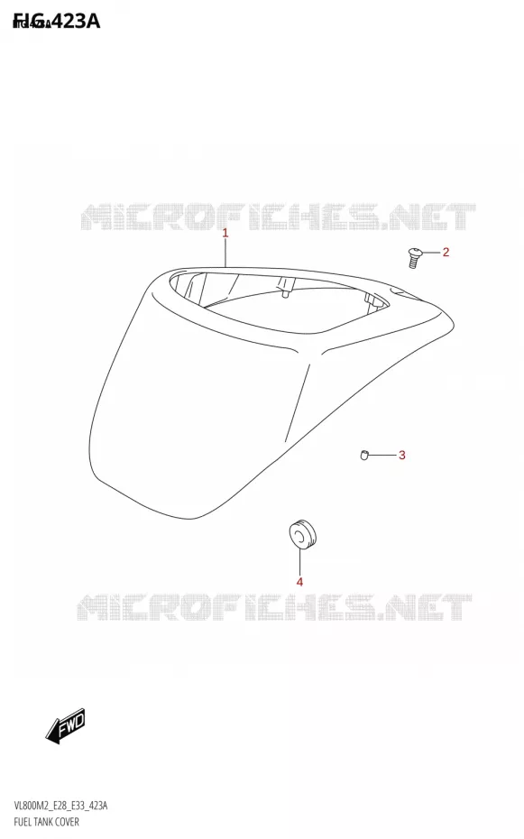 COUVRE RESERVOIR Suzuki MOTO 800 BOULEVARD 2022  VL800 2022 M2 (E28)