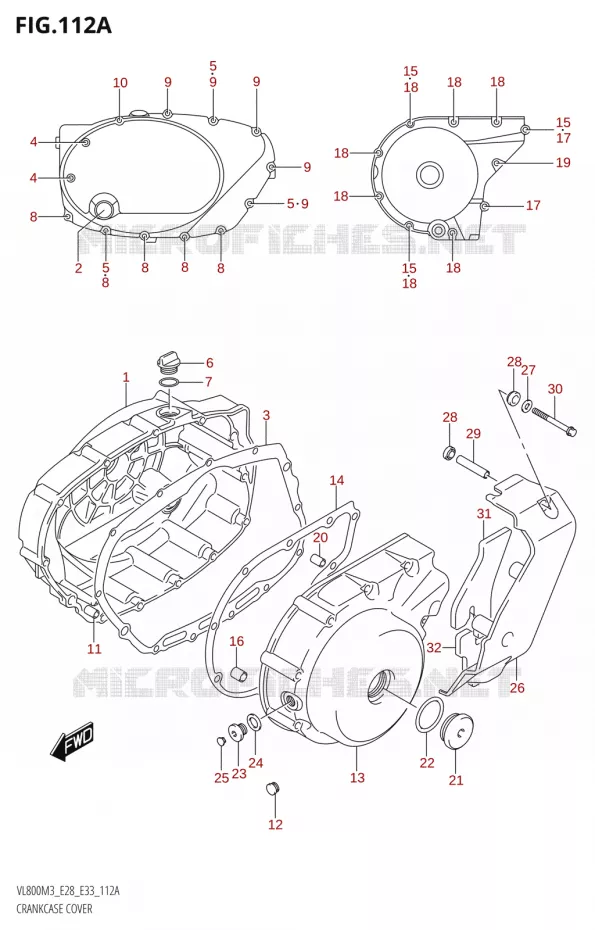 COUVERCLES DE CARTERS Suzuki MOTO 800 BOULEVARD 2023  VL800 2023 M3 (E28)