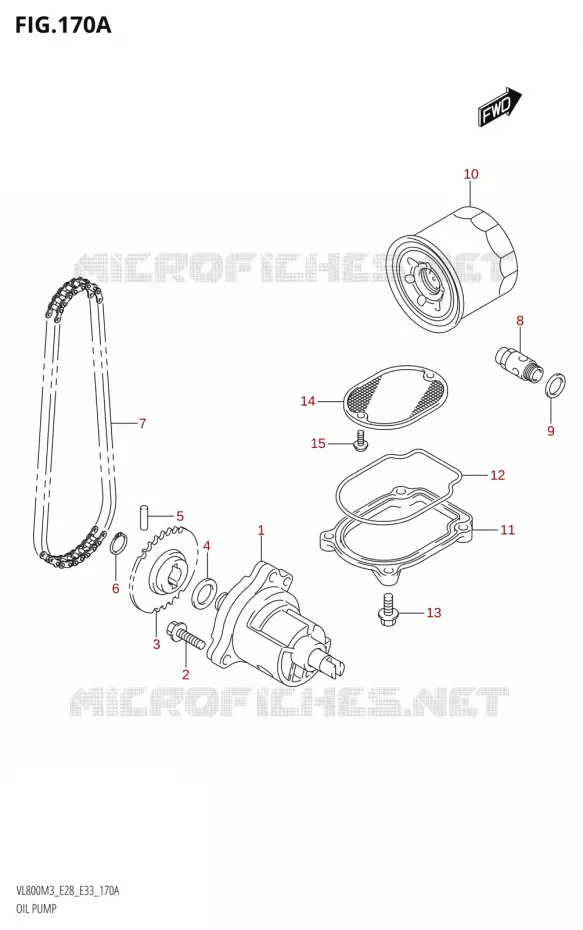 POMPE A HUILE Suzuki MOTO 800 BOULEVARD 2023  VL800 2023 M3 (E28)