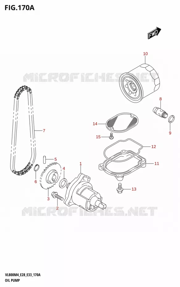 POMPE A HUILE Suzuki MOTO 800 BOULEVARD 2024  VL800 2024 M4 (E28)