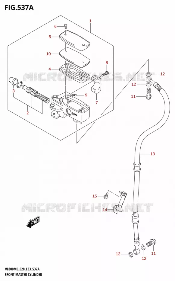 MAITRE CYLINDRE AVANT Suzuki MOTO 800 BOULEVARD 2025  VL800 2025 M5 (E28)