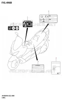 ETIQUETTE (E02) pour Suzuki BURGMAN 400 2024