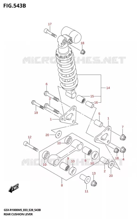 BIELLETTE DE SUSPENSION ARRIERE (GSX-R1000A) Suzuki MOTO 1000 GSX-R 2025  GSX-R1000A 2025 M5 (E28)