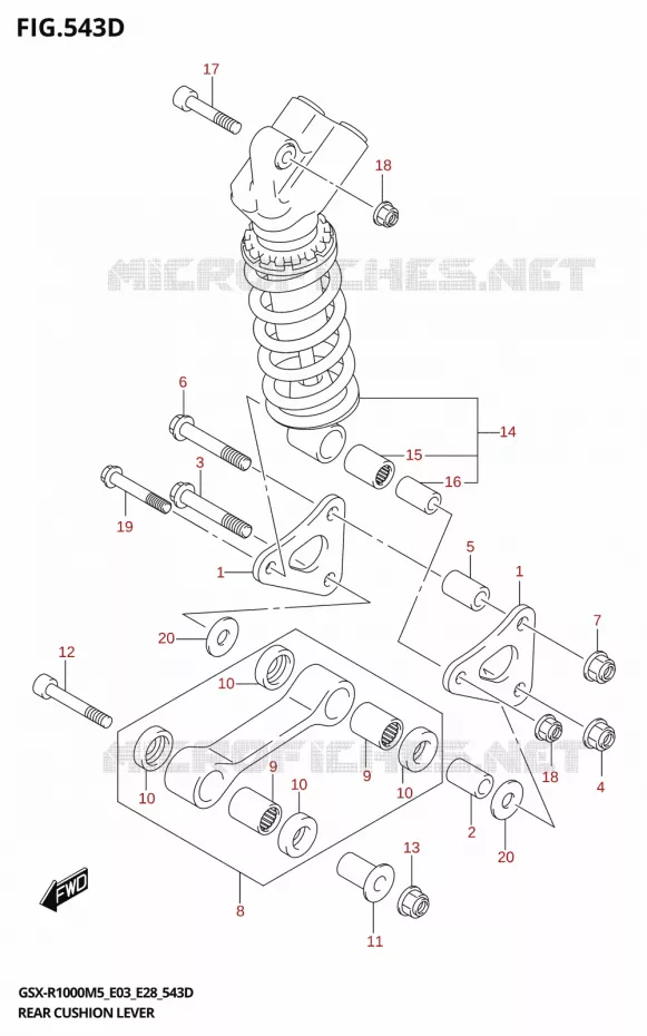 BIELLETTE DE SUSPENSION ARRIERE (GSX-R1000RA) Suzuki MOTO 1000 GSX-R 2025  GSX-R1000A 2025 M5 (E28)