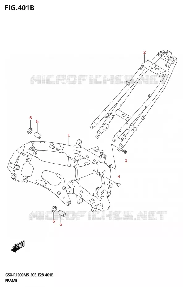 CADRE (GSX-R1000RA,GSX-R1000RZA) Suzuki MOTO 1000 GSX-R 2025  GSX-R1000A 2025 M5 (E28)
