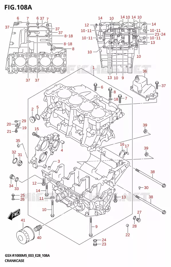 CARTERS MOTEUR Suzuki MOTO 1000 GSX-R 2025  GSX-R1000A 2025 M5 (E28)
