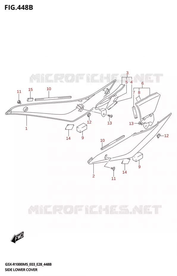 COUVERCLE LATERAL INFERIEUR (GSX-R1000RA) Suzuki MOTO 1000 GSX-R 2025  GSX-R1000A 2025 M5 (E28)