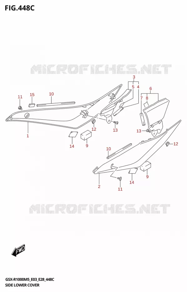 COUVERCLE LATERAL INFERIEUR (GSX-R1000RZA) Suzuki MOTO 1000 GSX-R 2025  GSX-R1000A 2025 M5 (E28)