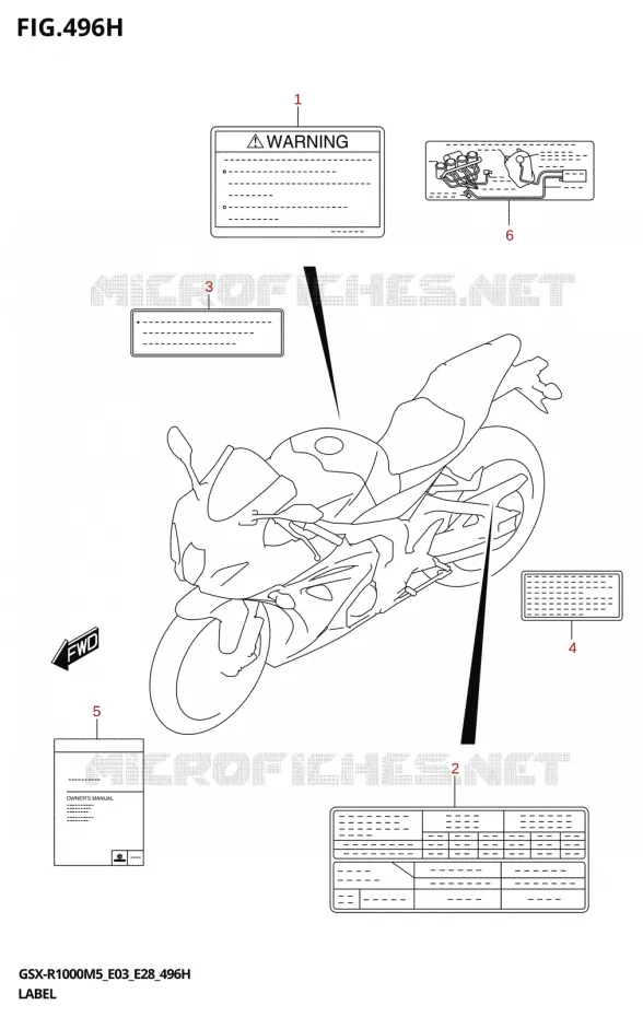 ETIQUETTE (E33) Suzuki MOTO 1000 GSX-R 2025  GSX-R1000A 2025 M5 (E28)
