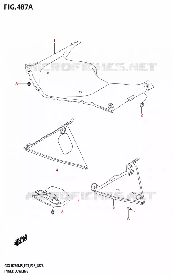 CARENAGES INTERIEURS Suzuki MOTO 750 GSX-R 2025  GSX-R750 2025 M5 (E28)