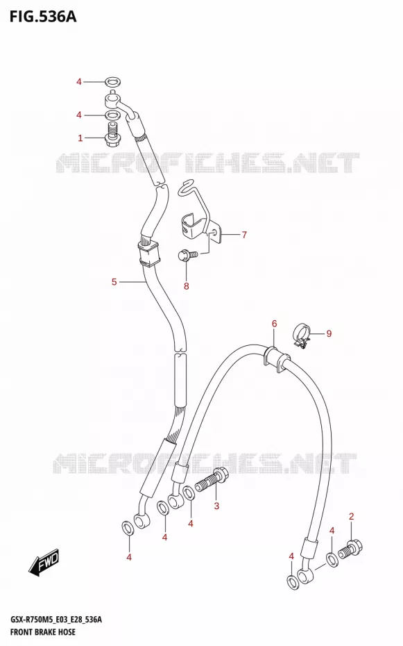DURITE DE FREIN AVANT Suzuki MOTO 750 GSX-R 2025  GSX-R750 2025 M5 (E28)