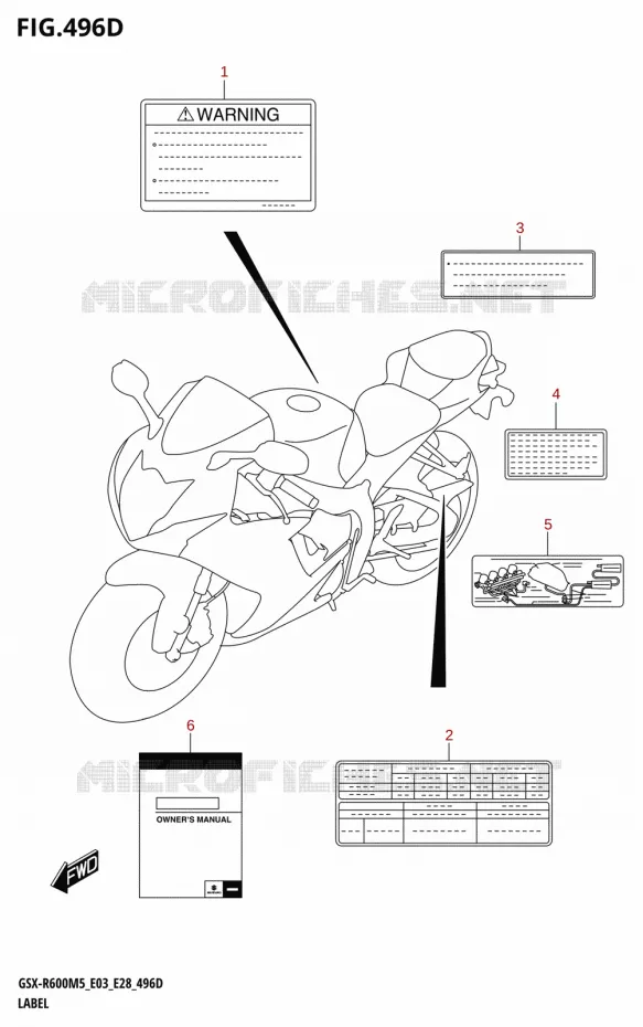 ETIQUETTE (E33) Suzuki MOTO 600 GSX-R 2025  GSX-R600 2025 M5 (E28)