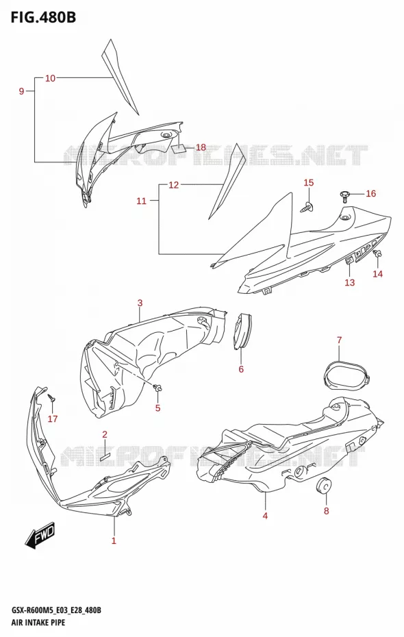 PRISE D AIR (GSX-R600Z) Suzuki MOTO 600 GSX-R 2025  GSX-R600 2025 M5 (E28)