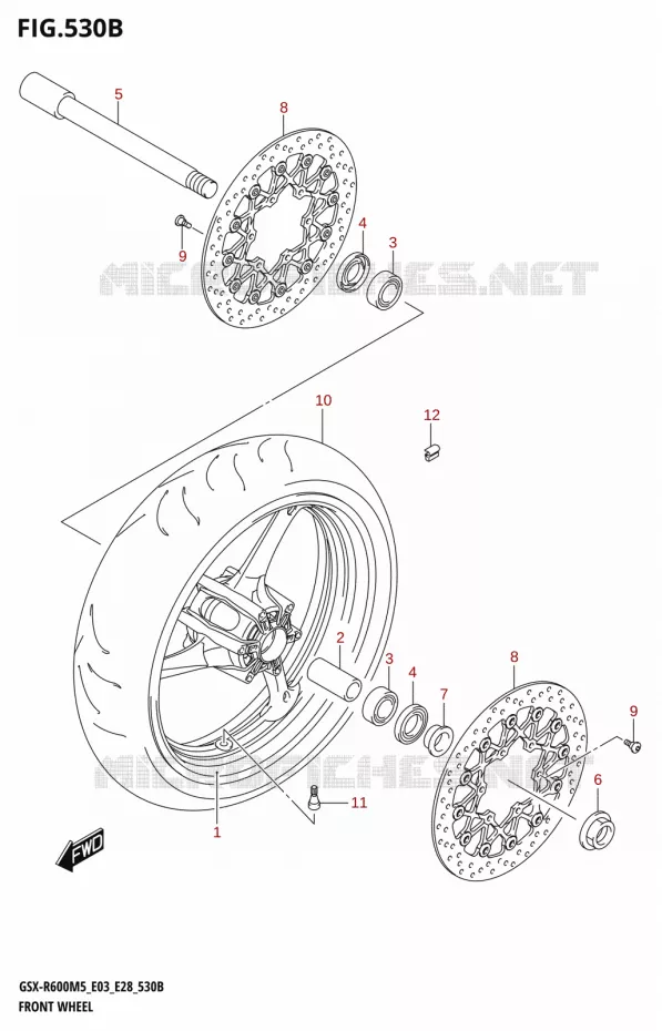 ROUE AVANT (GSX-R600Z) Suzuki MOTO 600 GSX-R 2025  GSX-R600 2025 M5 (E28)