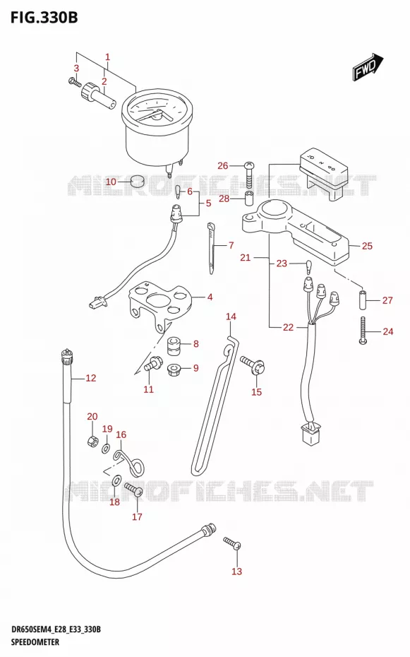 COMPTEUR (E28) Suzuki MOTO 650 DR 2024  DR650SE 2024 M4 (E28)