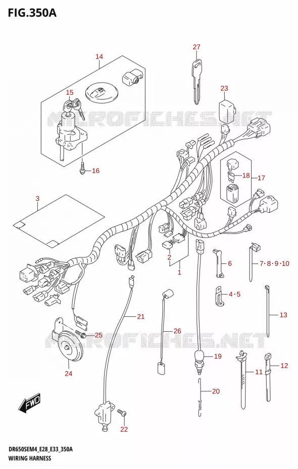 FAISCEAU ELECTRIQUE Suzuki MOTO 650 DR 2024  DR650SE 2024 M4 (E28)