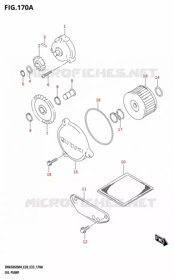 POMPE A HUILE Suzuki MOTO 650 DR 2024  DR650SE 2024 M4 (E28)