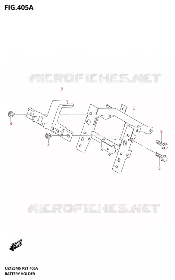 SUPPORT BATTERIE Suzuki SCOOTER 125 ADDRESS 2025  UZ125M5 P21 2025 M5 (P21)